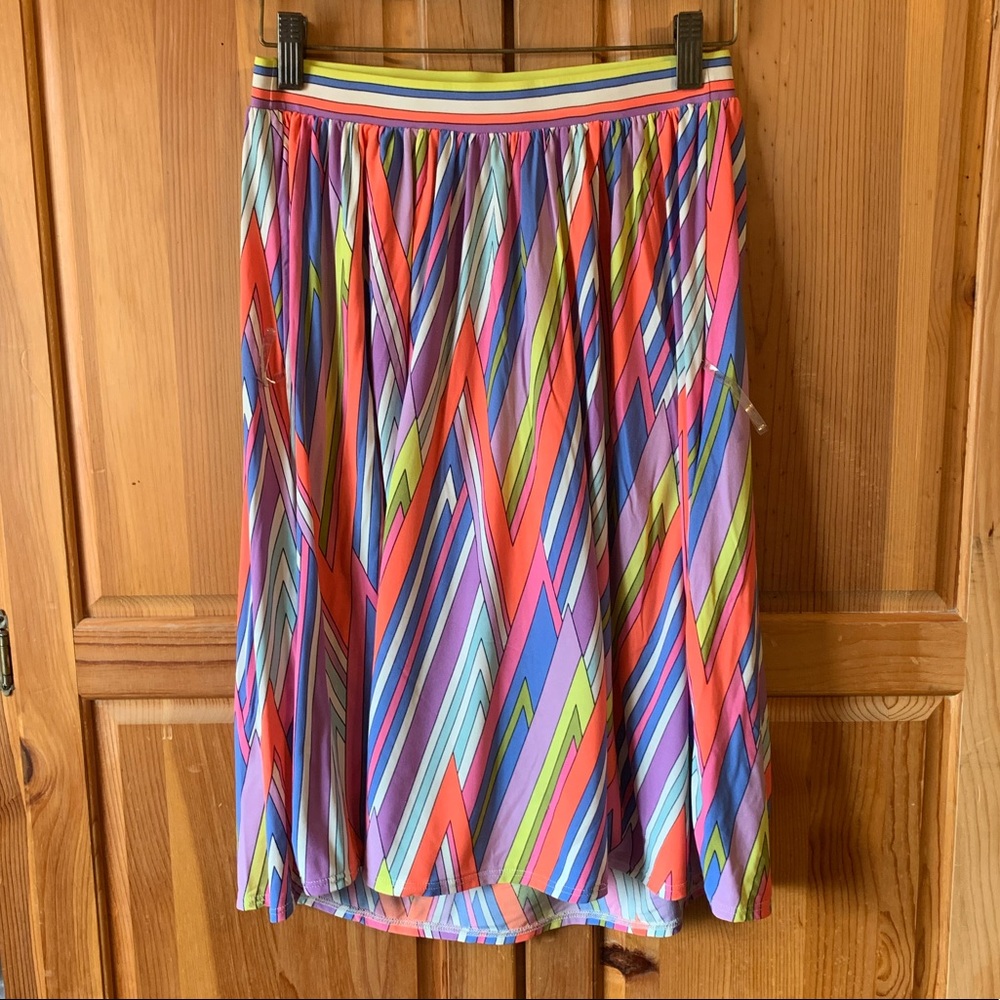 ** Juicy Couture Striped Triangle Pattern Neon Skirt